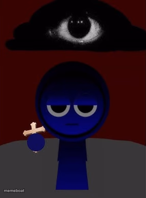 jevin holding a cross - meme generator image preview