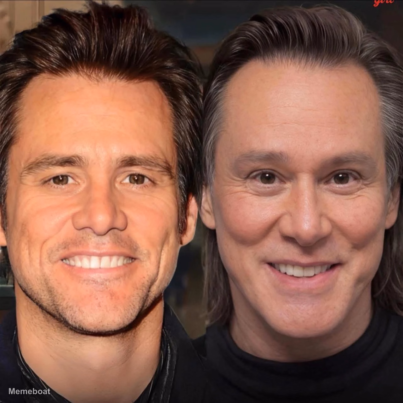 Jim Carrey Then vs Now - meme generator image preview