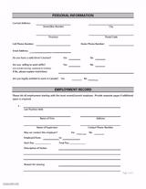 Job Application Blank
