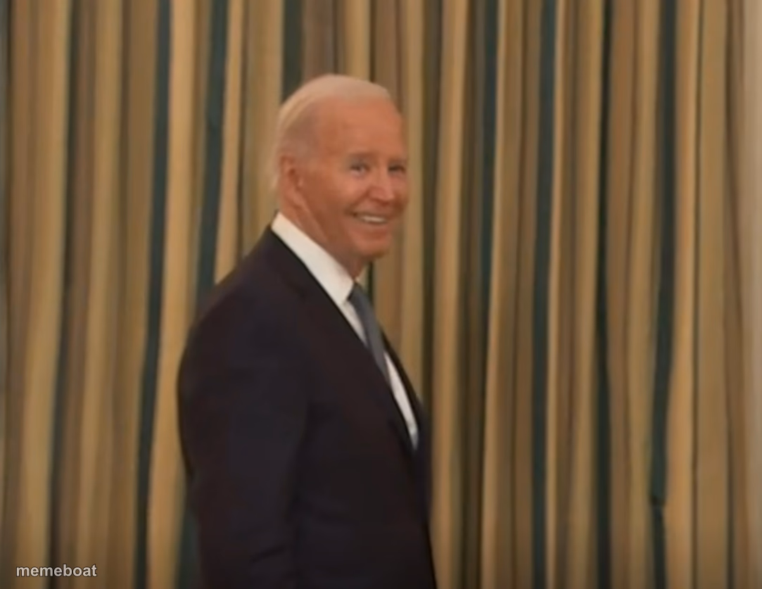 Joe Biden Smiling - meme generator image preview