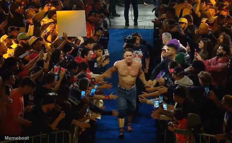 John Cena High-fiving Fans - meme generator image preview
