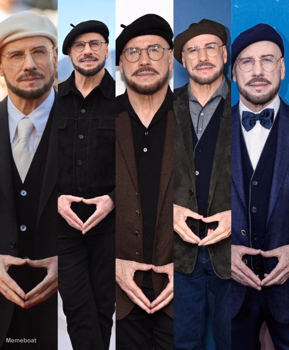 John Travolta Heart Hands - meme generator image preview