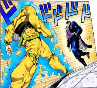 Jojo Approaching me fight meme