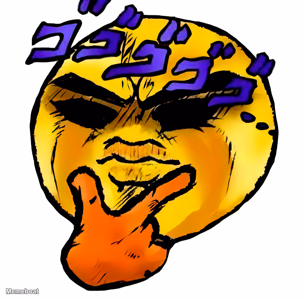 Jojo Thinking Emoji - meme generator image preview