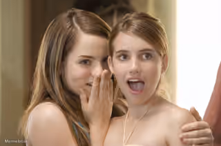 Jojo Whispering To Surprised Emma Roberts