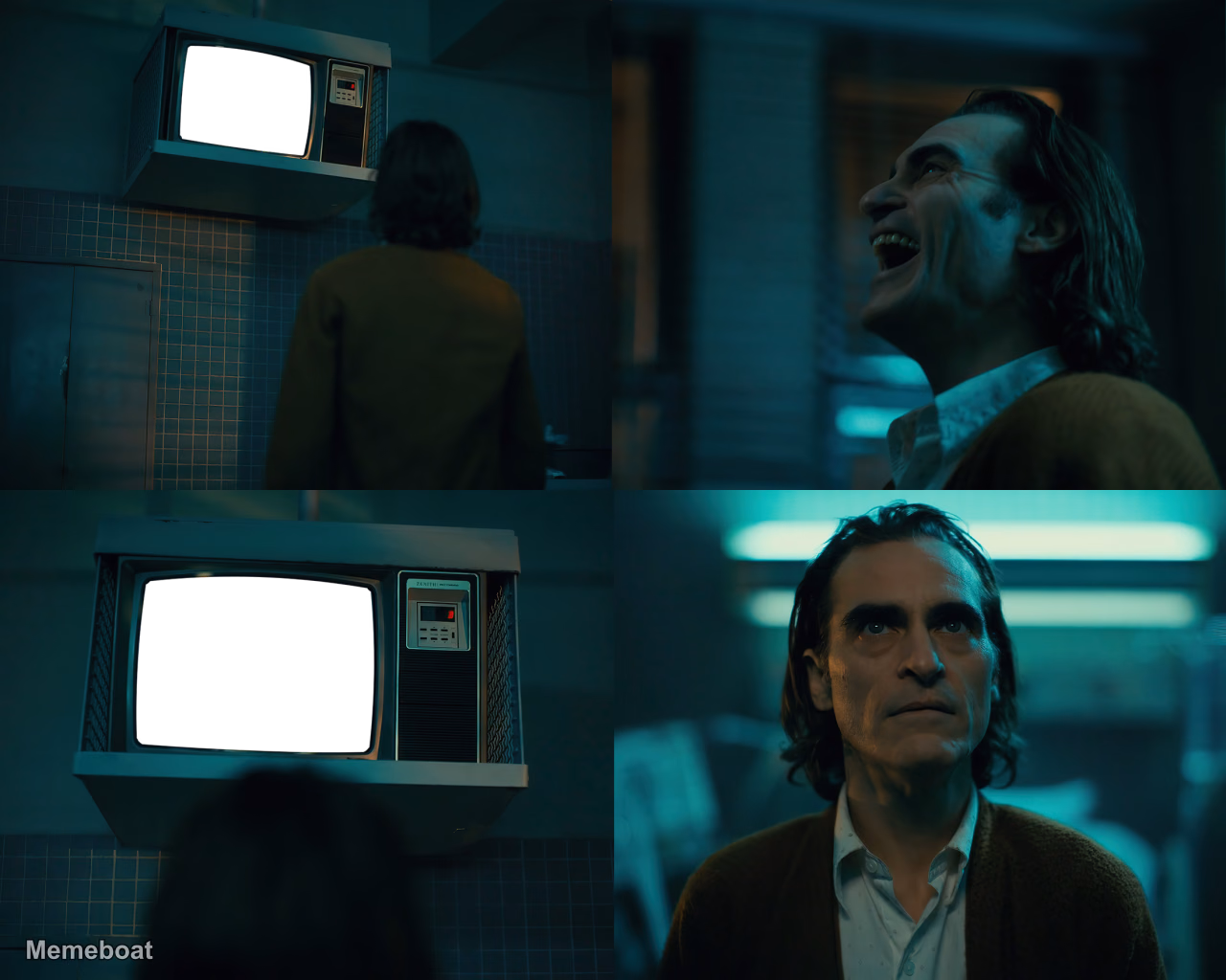 Joker Laughing and Crying at TV - meme generator image preview