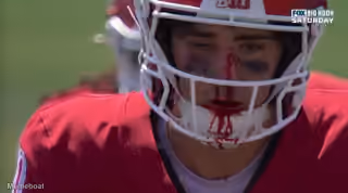 Josh Hoover bleeding - NCAA Football