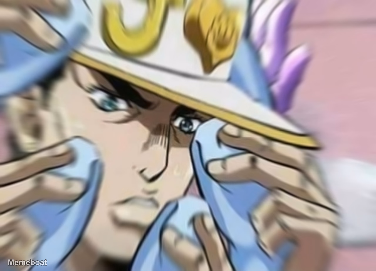 Jotaro Sweating - meme generator image preview