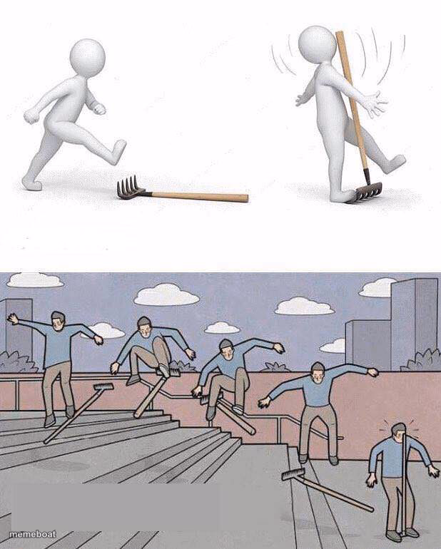 Jump on Rake - meme generator image preview