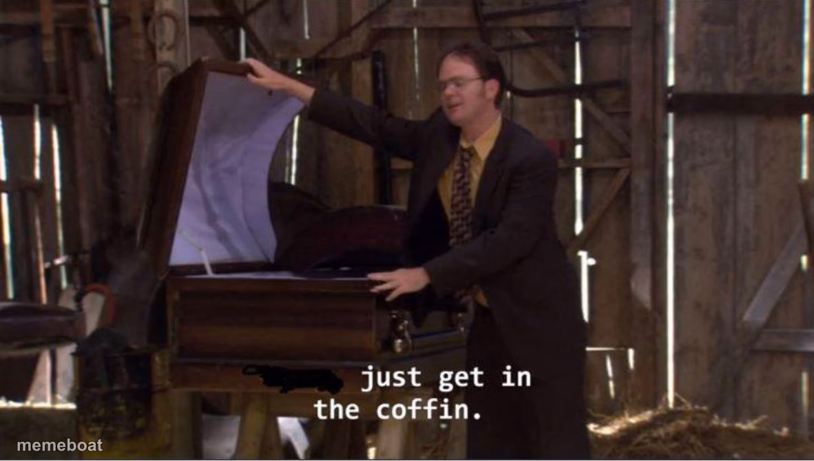 Just get in the coffin - meme generator image preview