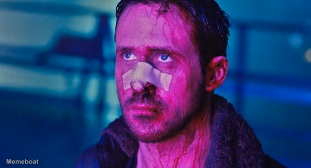 K With Bandage Over Nose - Blade Runner 2049 - meme generator image preview