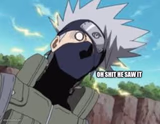 kakashi oh shit he saw it