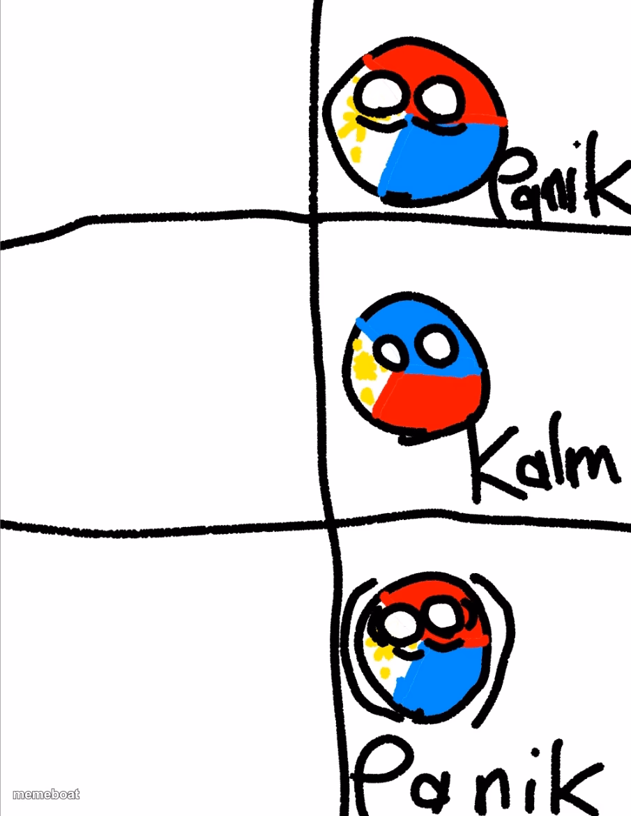 Kalm panik kalm but countryballs - meme generator image preview