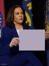 Kamala Harris Holding Sign
