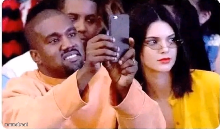 Kanye taking a picture - meme generator image preview