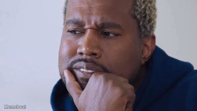 Kanye West Deep Thought - meme generator image preview