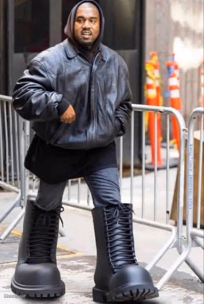 Kanye West 'He Boot Too Big for He Gotdamn Feet' - meme generator image preview