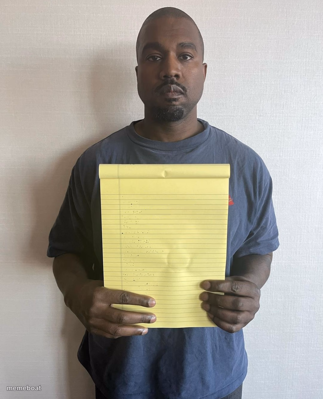 Kanye with a note block - meme generator image preview