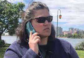 karen on phone - meme generator image preview