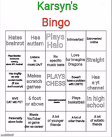 Karsyn's bingo