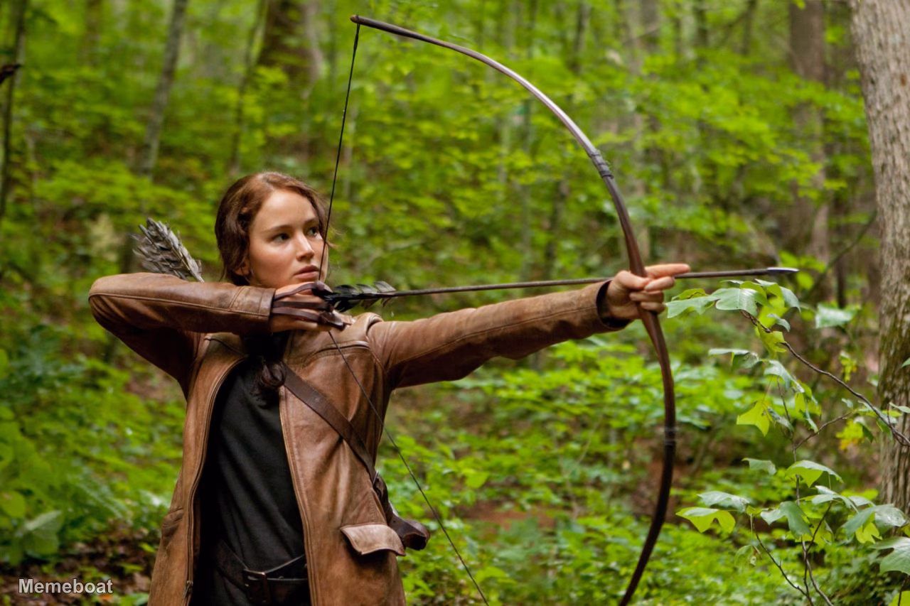 Katniss Everdeen Aiming - meme generator image preview