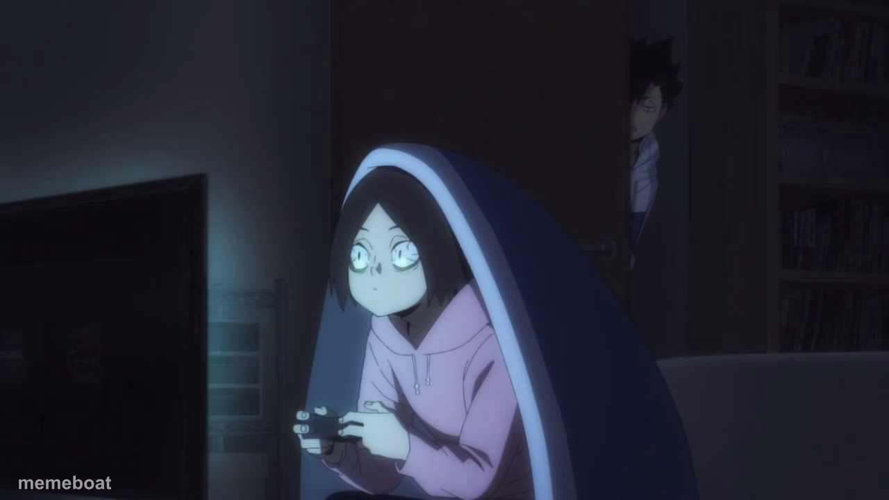 Kenma Kozume playing video games - meme generator image preview