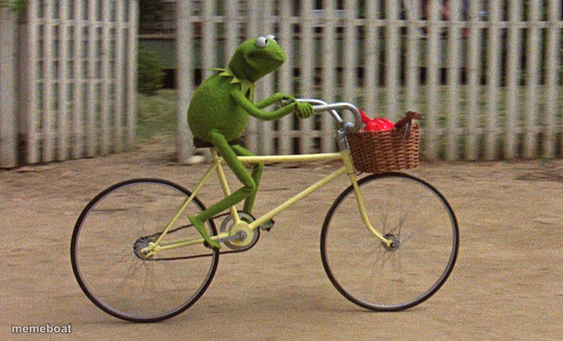 kermit bike - meme generator image preview
