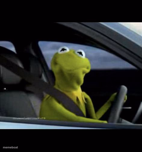 Kermit Driving - meme generator image preview