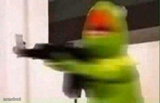 Kermit Gun - meme generator image preview