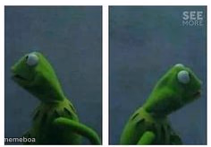 Kermit looking left and right - meme generator image preview
