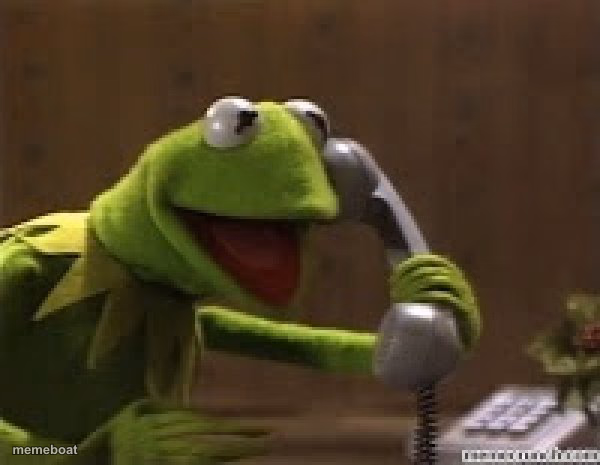 Kermit The Frog At Phone - meme generator image preview