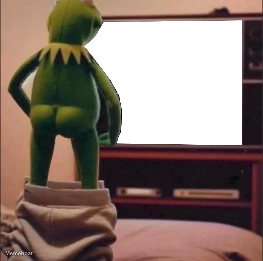 Kermit the Frog Pants Down - meme generator image preview
