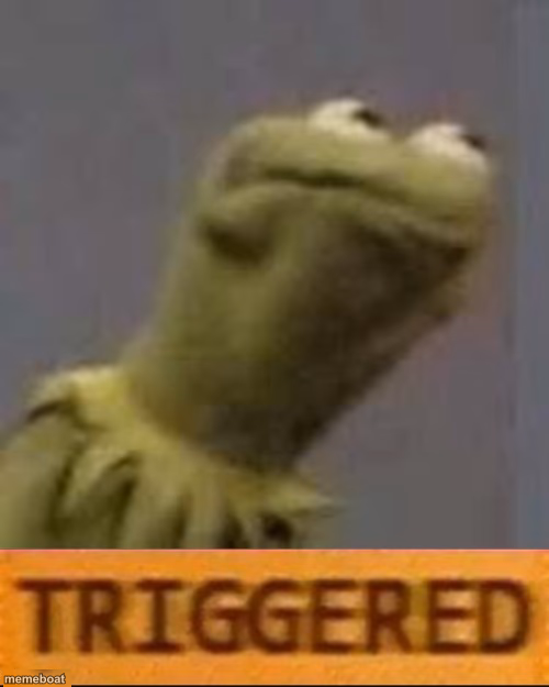 Kermit Triggered - meme generator image preview