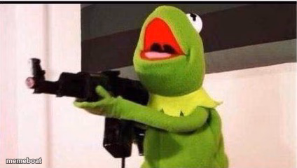 kermit with ak 47 - meme generator image preview