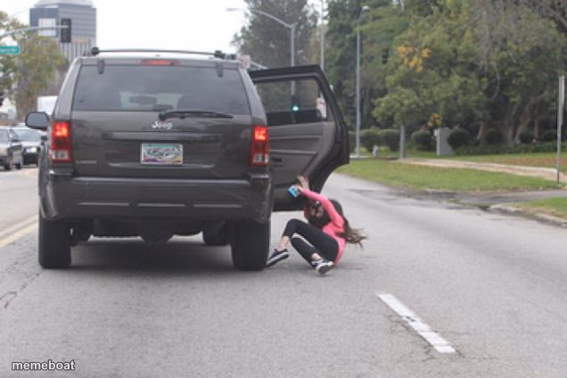 Kicked Out of Car - meme generator image preview