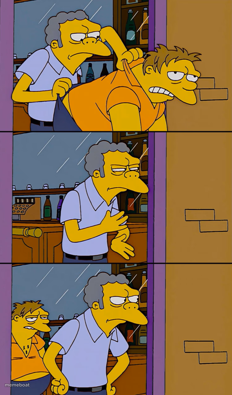 Kicking out Simpsons - meme generator image preview