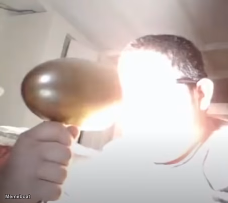 Kid blinding himself - meme generator image preview