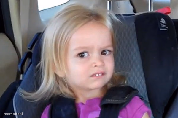 Kid in carseat - meme generator image preview
