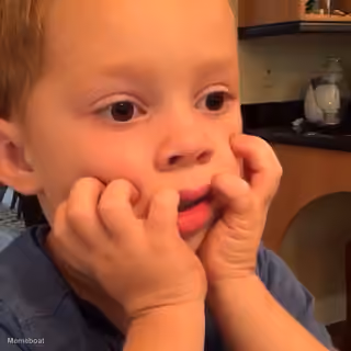 Kid Making Concerned Face