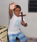 kid with cross