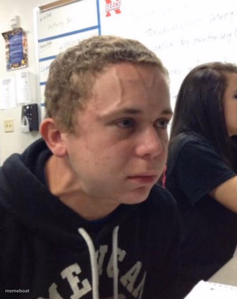 Kid with veins popping out - meme generator image preview
