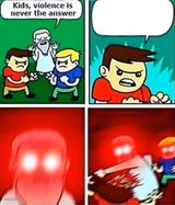 Kids violence is never the answer