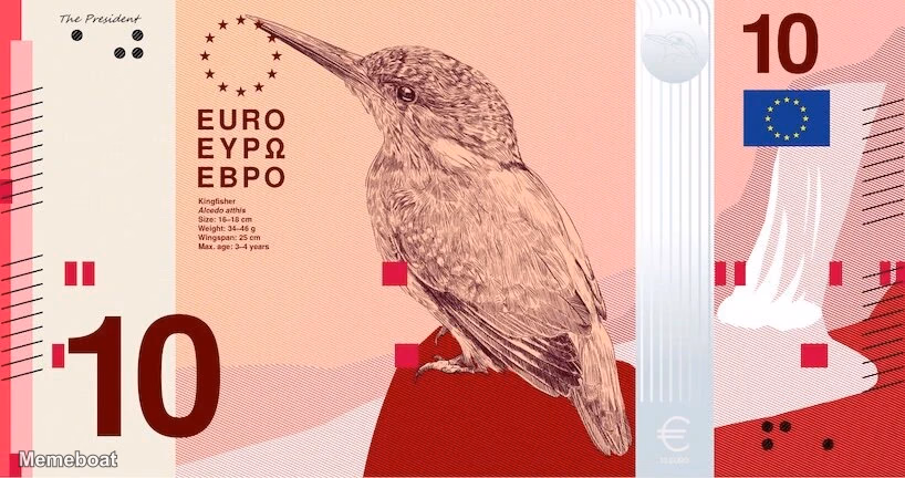 Kingfisher Euro Banknote - meme generator image preview