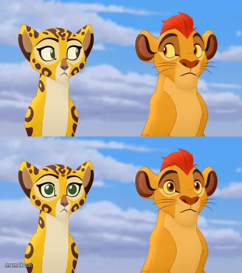 Kion and Fuli Side-eye - meme generator image preview