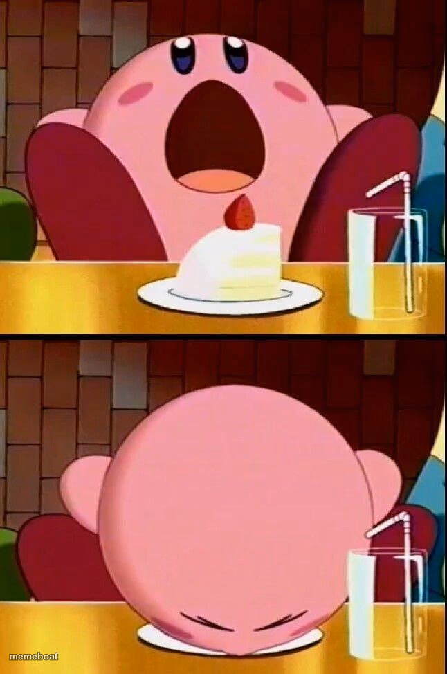 Kirby eat Cake - meme generator image preview
