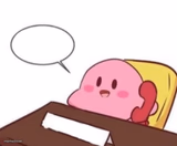 Kirby on the phone