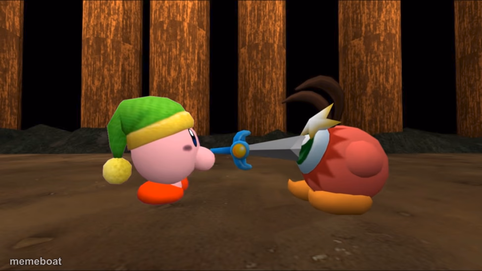 Kirby Stabs Waddle Doo - meme generator image preview