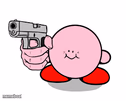 Kirby with a gun