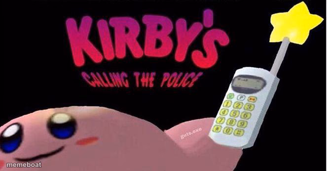Kirby's calling the Police - meme generator image preview