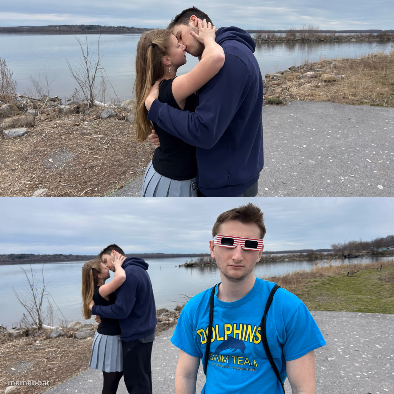 Kissing guy left out - meme generator image preview